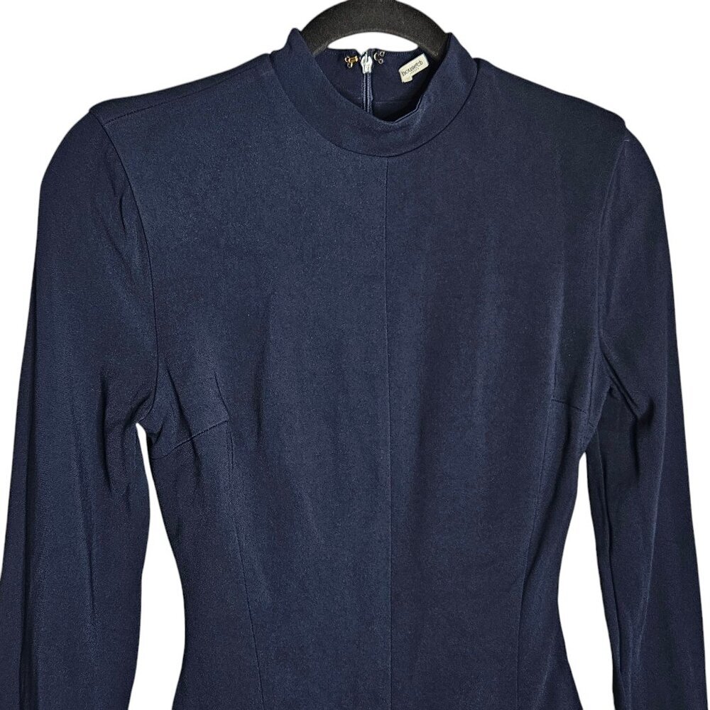House of CB Mahalia Navy Blue Long Sleeve Tall Mini Dress Size XS - Picture 7 of 14